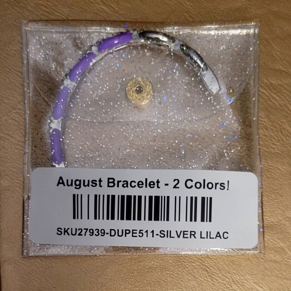 Melania Clara NWT Silver Lilac August Bracelet 7-9" - Picture 4 of 8